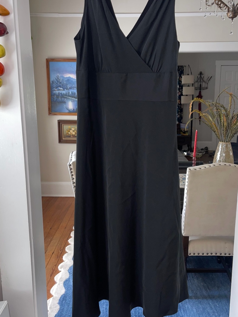 J. Crew Black Maxi Wrap Dress